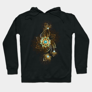 Jewelry with Turquoise on a Dark Background Hoodie